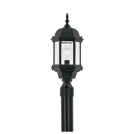 Designers Fountain Erving 1-Light Black Cast Aluminum Line Voltage Outdoor Weather Resistant Post Light 2976-BK